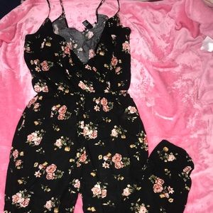 Black Floral Jumpsuit